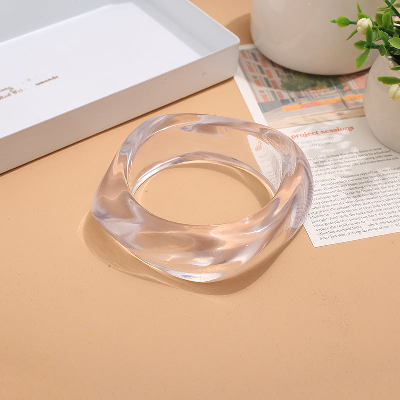 Wholesale marble pattern bracelet personality exaggerated acrylic geometric polygon